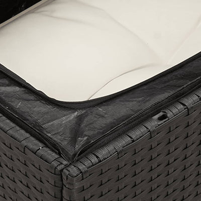 sofasæt til haven 10 dele med hynder polyrattan sort