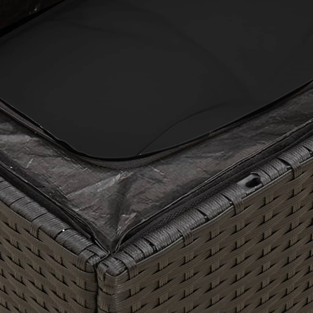 sofasæt til haven 11 dele med hynder polyrattan sort