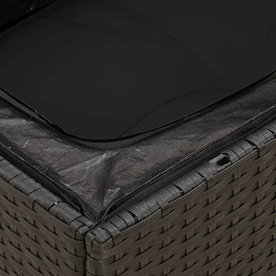 sofasæt til haven 11 dele med hynder polyrattan sort