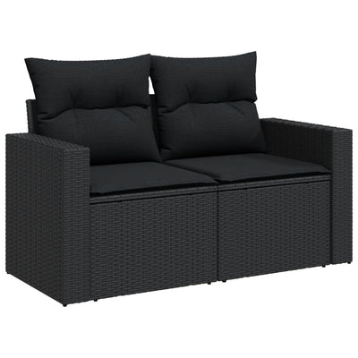 sofasæt til haven 12 dele med hynder polyrattan sort