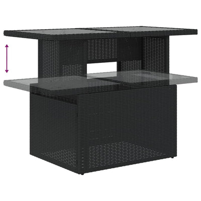 sofasæt til haven 8 dele med hynder polyrattan sort
