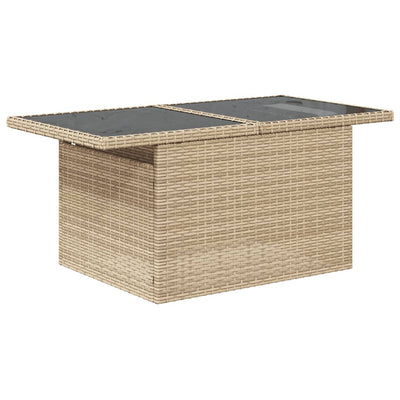 sofasæt til haven 9 dele med hynder polyrattan beige