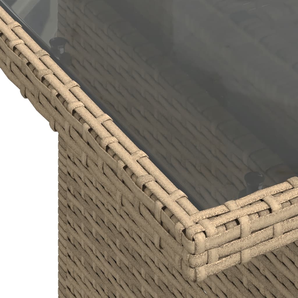 sofasæt til haven 9 dele med hynder polyrattan beige
