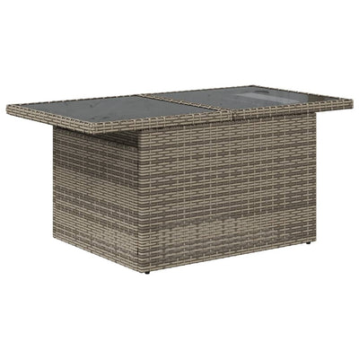 loungesæt til haven 11 dele med hynder polyrattan grå