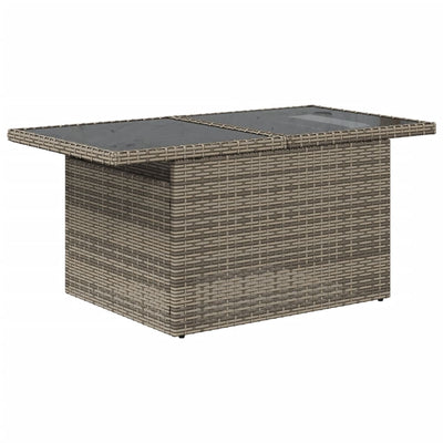 loungesæt til haven 11 dele med hynder polyrattan grå