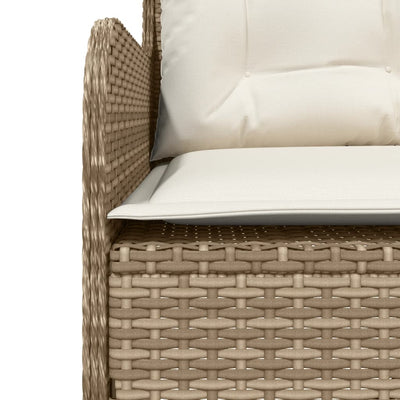 sofasæt til haven 2 dele med hynder polyrattan beige