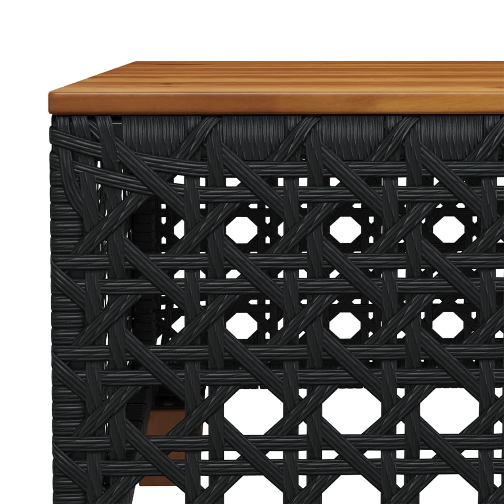 sofasæt til haven 7 dele med hynder polyrattan sort
