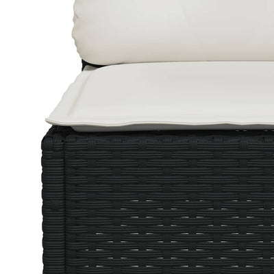 sofasæt til haven 9 dele med hynder polyrattan sort