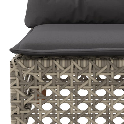 sofaesæt til haven 7 dele med hynder polyrattan grå
