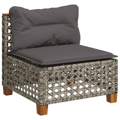 sofasæt til haven 8 dele med hynder polyrattan grå