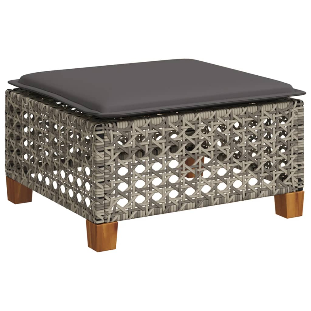 sofasæt til haven 8 dele med hynder polyrattan grå