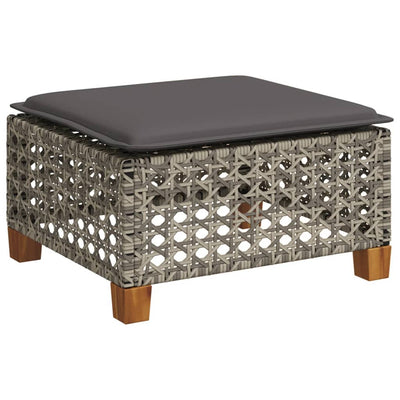 sofasæt til haven 8 dele med hynder polyrattan grå