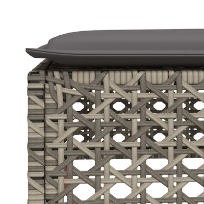 sofasæt til haven 8 dele med hynder polyrattan grå