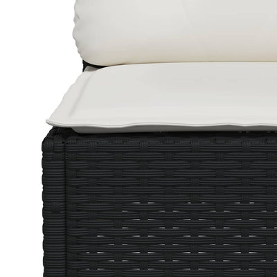sofasæt til haven 9 dele med hynder polyrattan sort