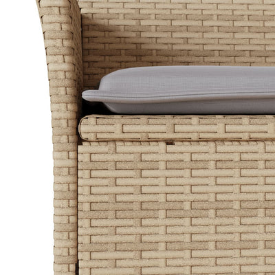 spisebordssæt til haven 7 dele med hynder polyrattan og glas