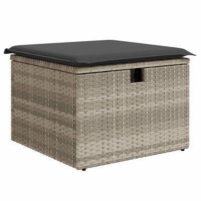 sofasæt til haven 8 dele med hynder polyrattan lysegrå