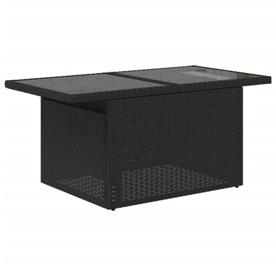 sofasæt til haven 9 dele med hynder polyrattan sort