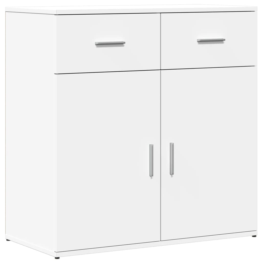 skænke 2 stk. 79x38x80 cm konstrueret træ hvid