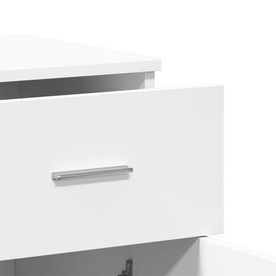 skænke 2 stk. 79x38x80 cm konstrueret træ hvid