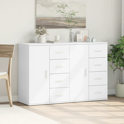 kommoder 2 stk. 59x39x80 cm konstrueret træ hvid