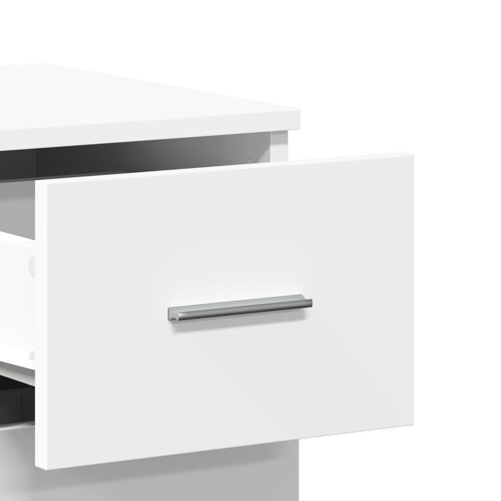 kommoder 2 stk. 59x39x80 cm konstrueret træ hvid