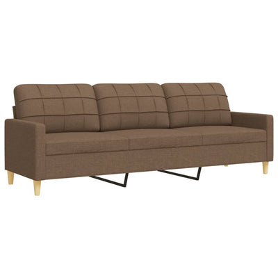 sofasæt 4 dele med fodskammel stof brun