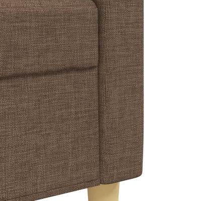sofasæt 4 dele med fodskammel stof brun