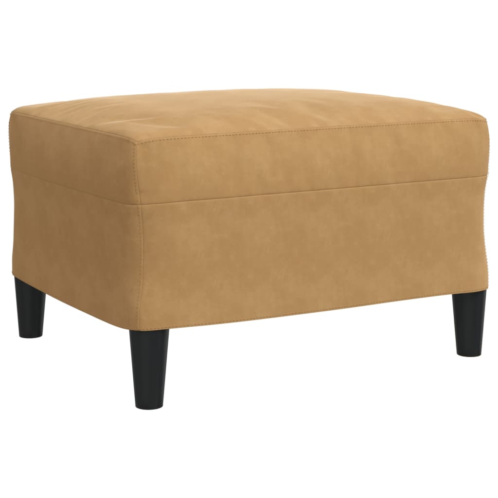 sofasæt 4 dele med hynder og bolsterpuder velour brun