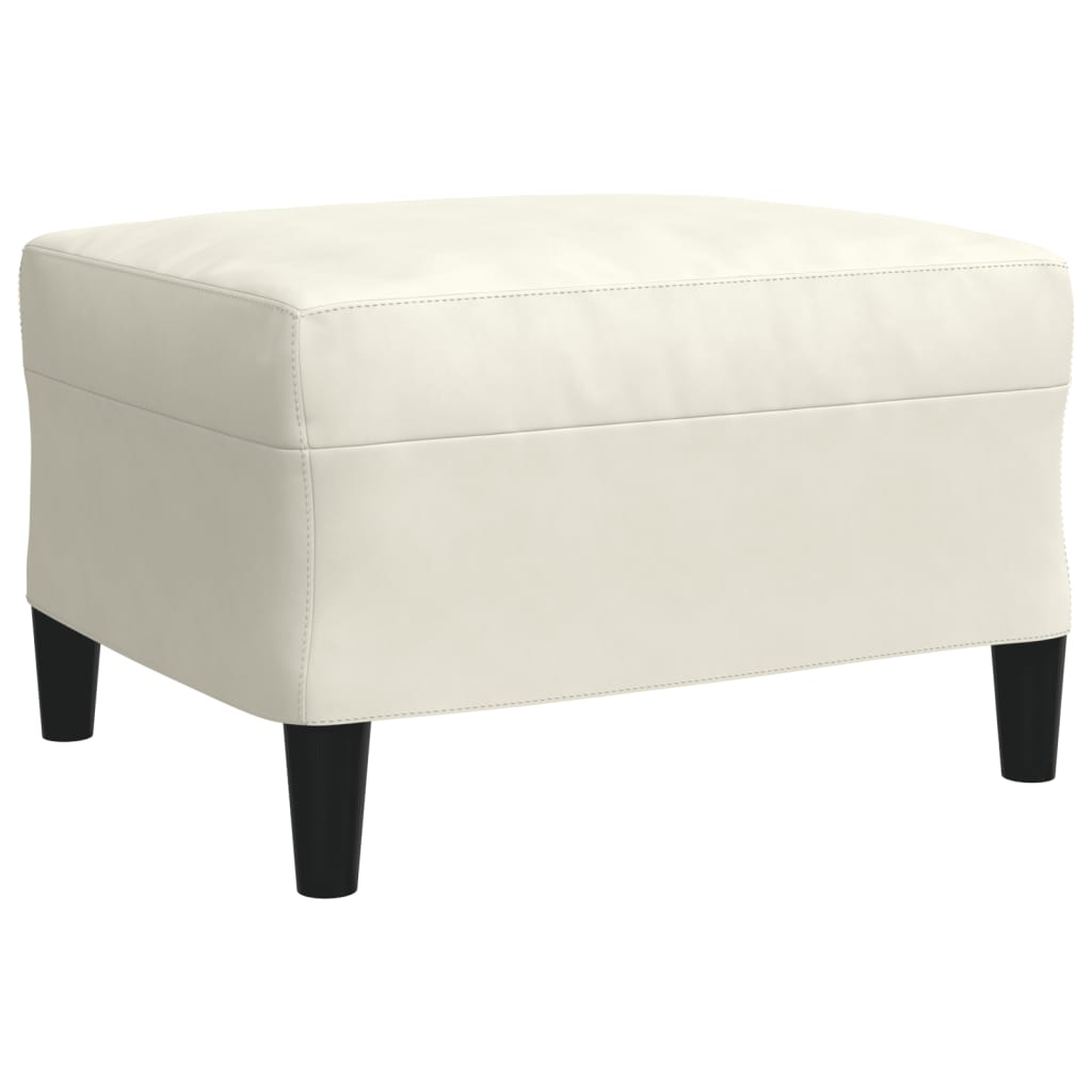 sofasæt 4 dele med hynder og bolsterpuder velour cremefarvet