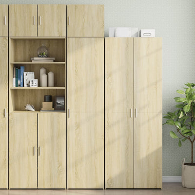 skab 45x42,5x225 cm smalt konstrueret træ sonoma-eg