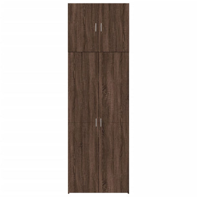 skab 80x42,5x249 cm konstrueret træ brun egetræsfarve
