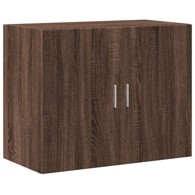 skab 80x42,5x249 cm konstrueret træ brun egetræsfarve