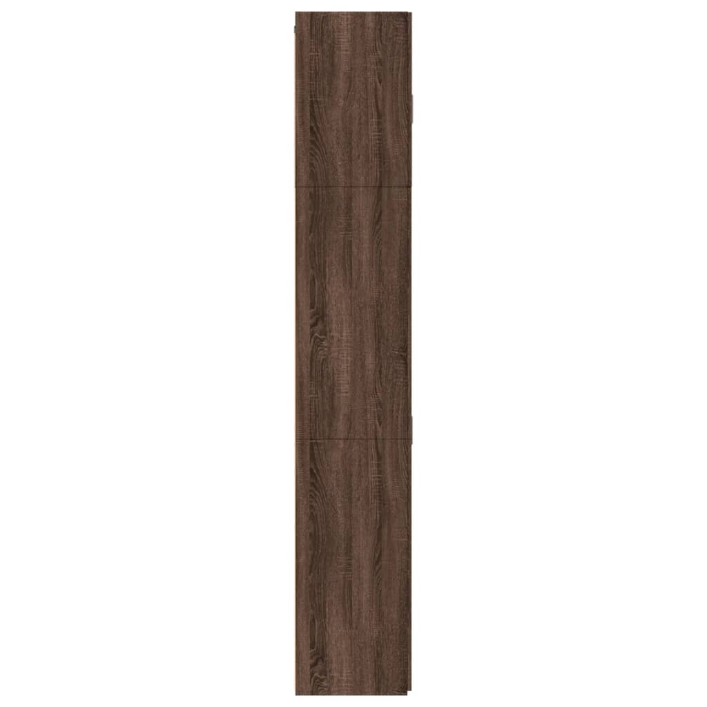 skab 80x42,5x249 cm konstrueret træ brun egetræsfarve