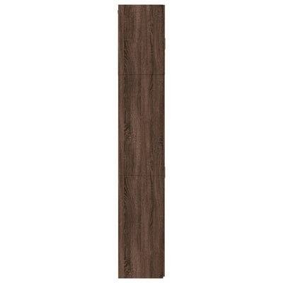 skab 80x42,5x249 cm konstrueret træ brun egetræsfarve