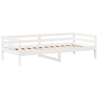 daybed med tag 90x200 cm massivt fyrretræ hvid