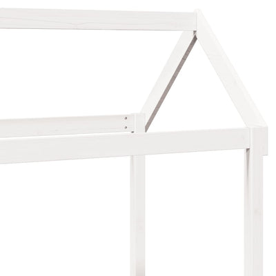 daybed med tag 90x200 cm massivt fyrretræ hvid