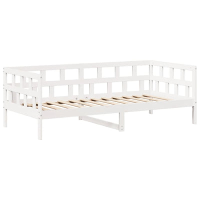 daybed med tag 90x190 cm massivt fyrretræ hvid