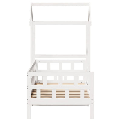 daybed med tag 90x190 cm massivt fyrretræ hvid