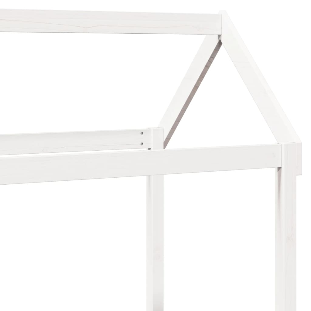 daybed med tag 90x190 cm massivt fyrretræ hvid
