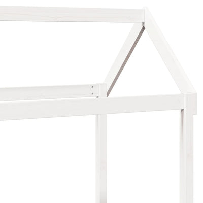 daybed med tag 90x190 cm massivt fyrretræ hvid