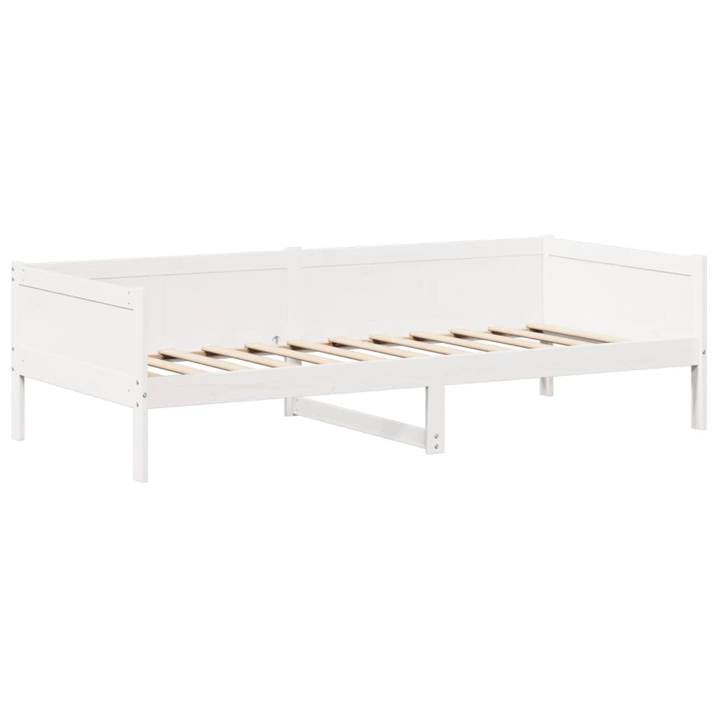 daybed med tag 90x190 cm massivt fyrretræ hvid