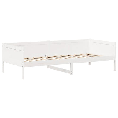 daybed med tag 90x190 cm massivt fyrretræ hvid