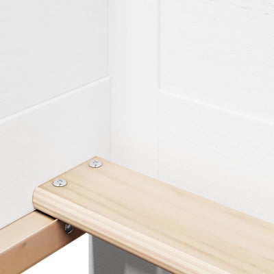 daybed med tag 90x190 cm massivt fyrretræ hvid