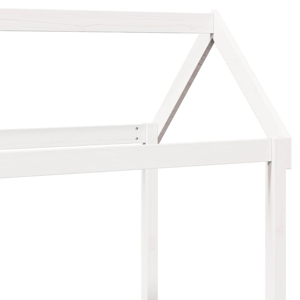 daybed med tag 90x190 cm massivt fyrretræ hvid