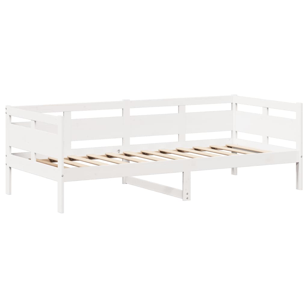 daybed med tag 80x200 cm massivt fyrretræ hvid