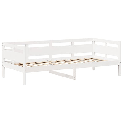 daybed med tag 80x200 cm massivt fyrretræ hvid