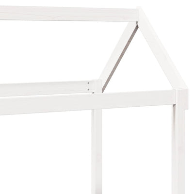 daybed med tag 80x200 cm massivt fyrretræ hvid