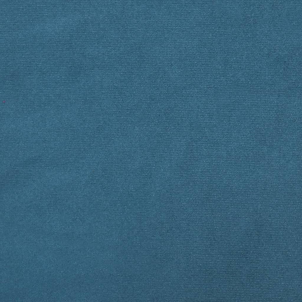 kontinentalseng med madras 180x200 cm fløjl mørkeblå