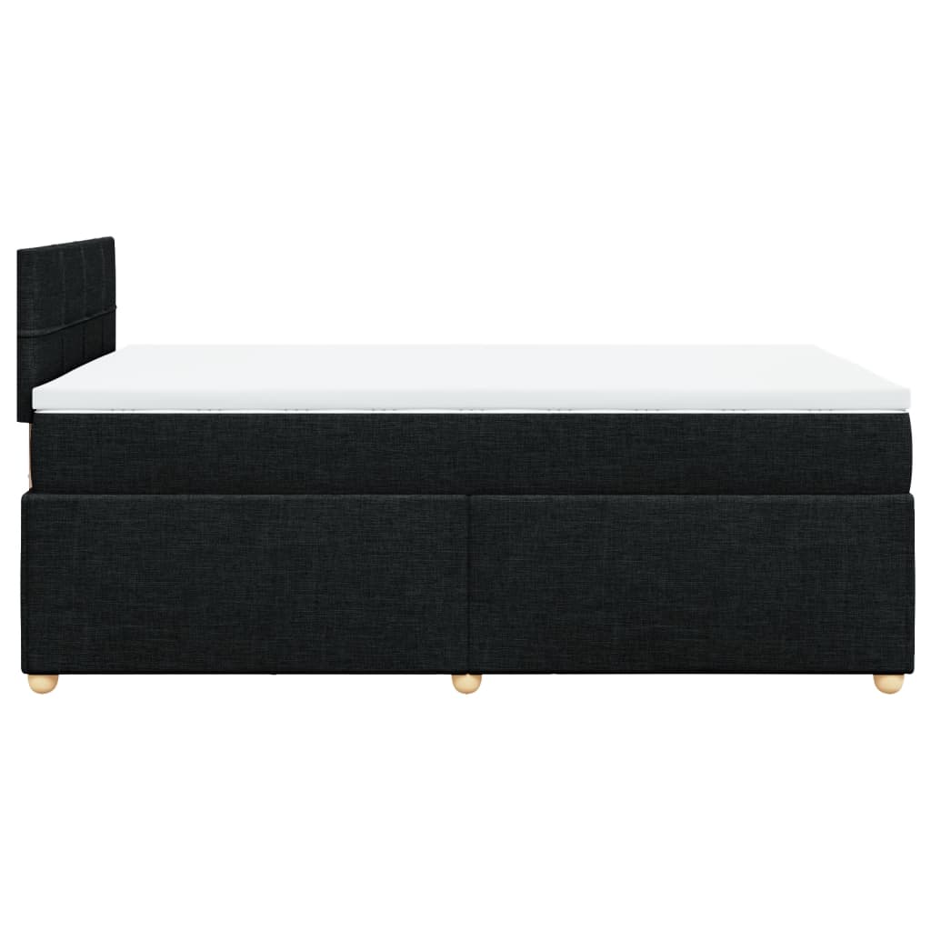 kontinentalseng med madras 120x190 cm stof sort
