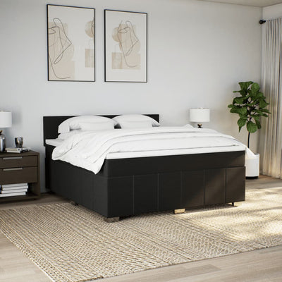 kontinentalseng med madras 180x200 cm stof sort